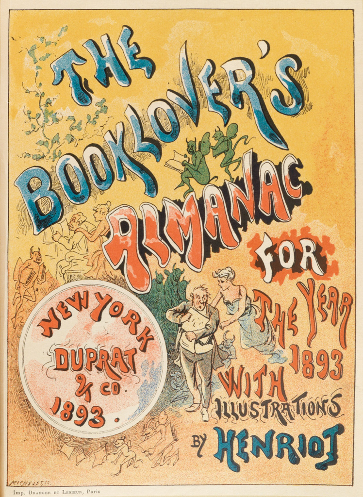 (BOOK ARTS.) The Book-Lovers Almanac for the Year 1893.